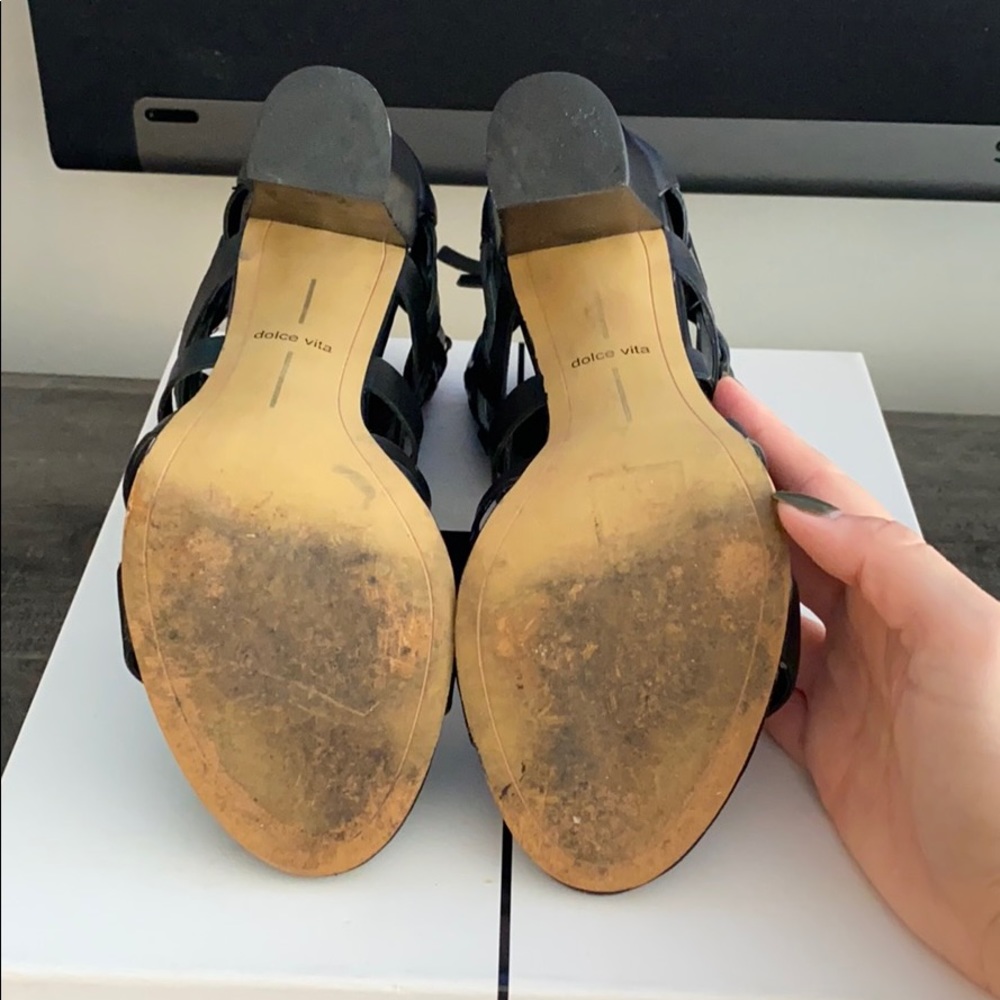 SOLD!!! DOLCE VITA - Nakita black leather heel 7.5 - Picture 8 of 10